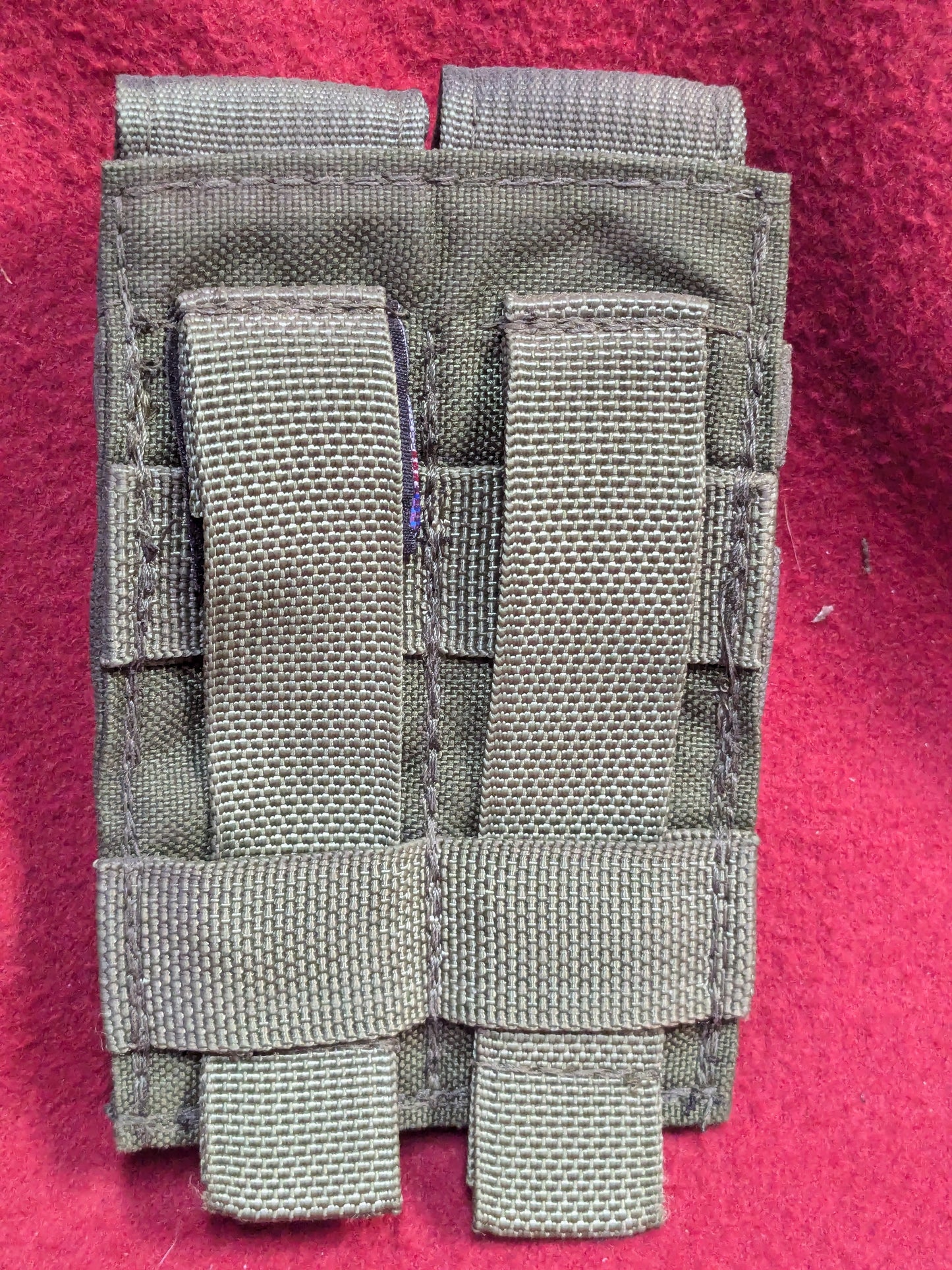 BDS Tactical Dual 9mm Mag Pouch Green Used (36cr-YLU188)