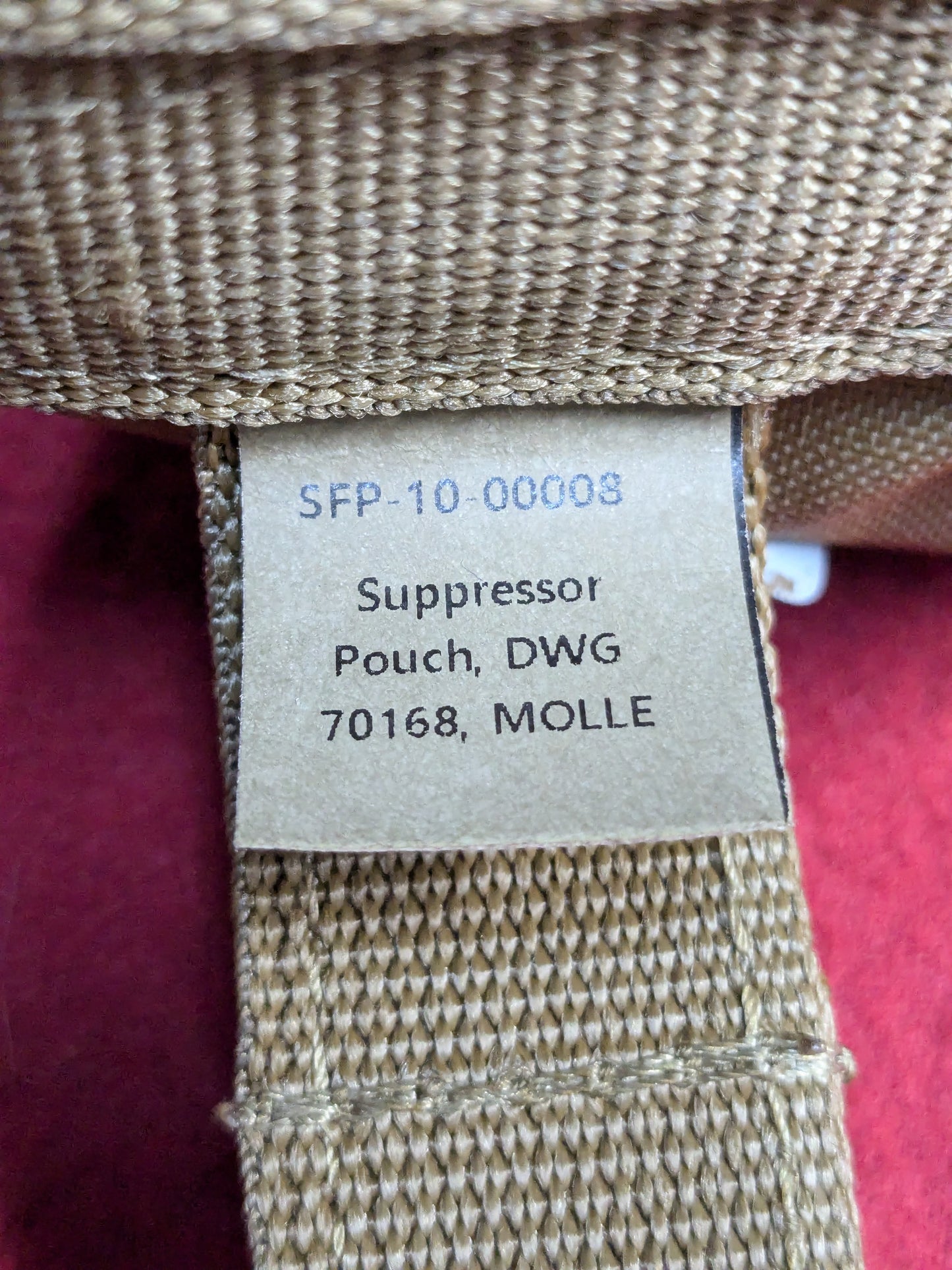 Surefire Coyote Suppressor Pouch DWG Coyote MOLLE Used (36cr-YLU196)