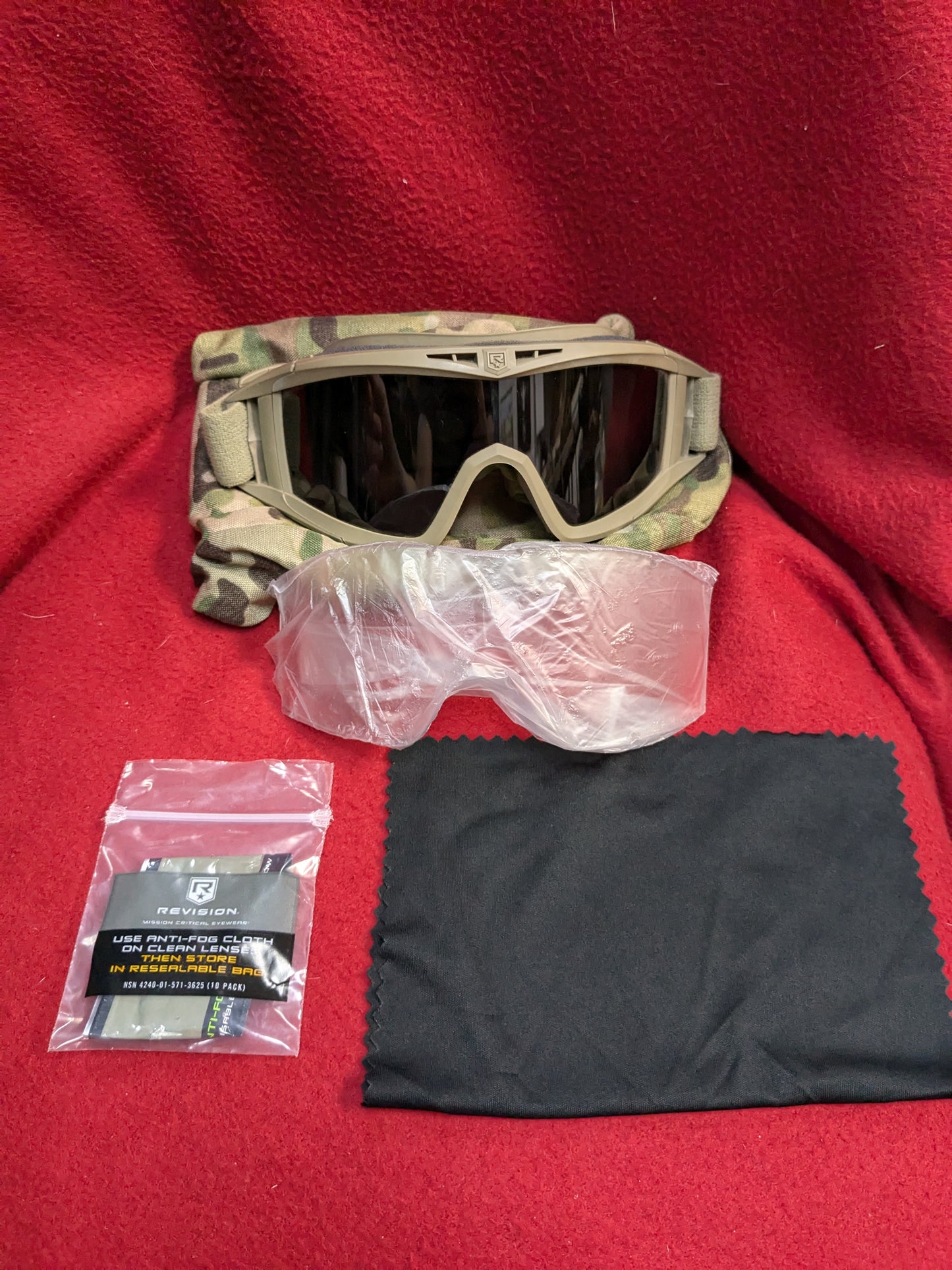 US Army Issue Revision Military Eyewear Desert Locust Goggles Tan OCP Cover Used (cl ab01-GUA15)