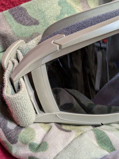 US Army Issue Revision Military Eyewear Desert Locust Goggles Tan OCP Cover Used (cl ab01-GUA15)