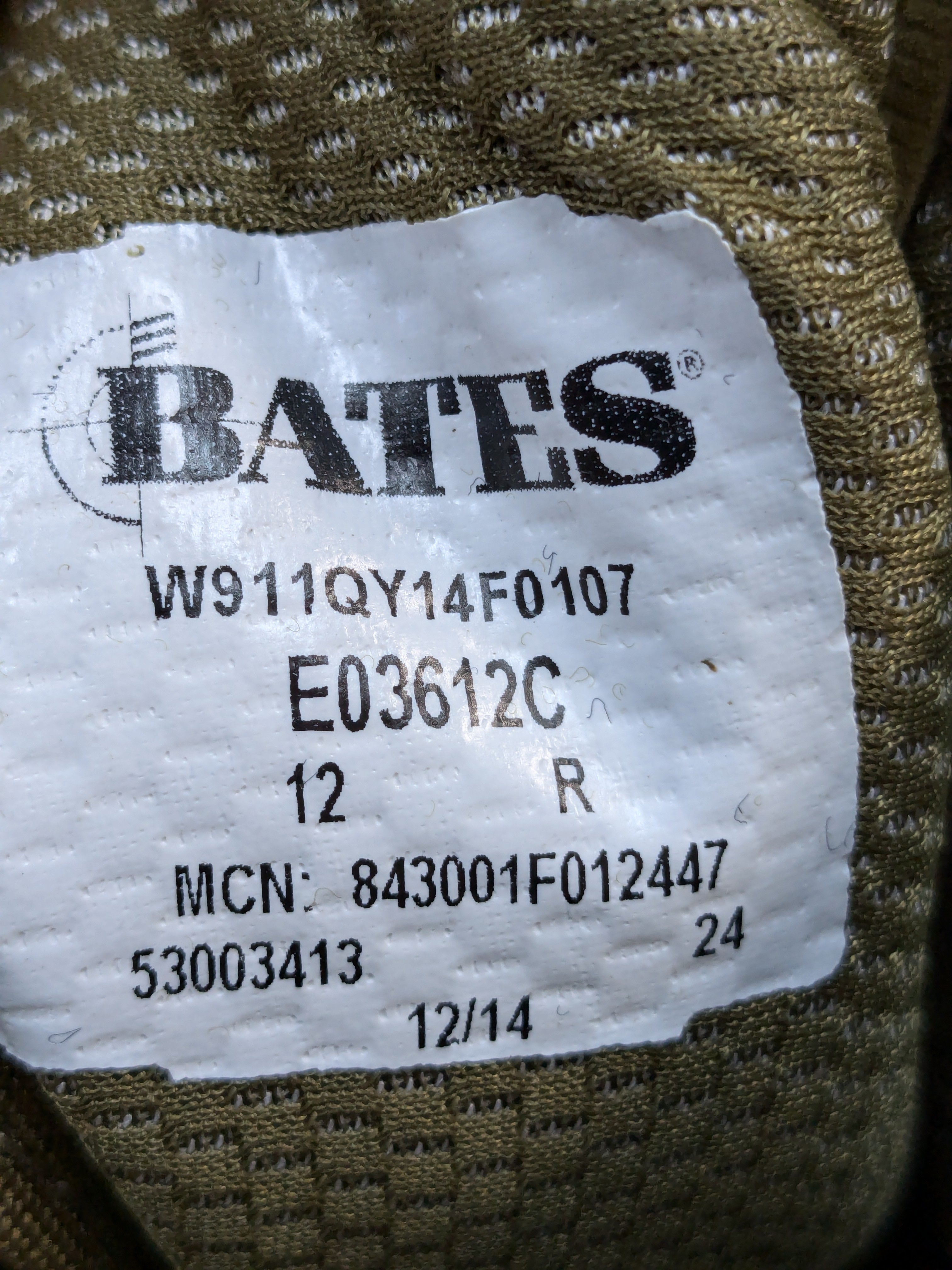 Bates e03612c best sale