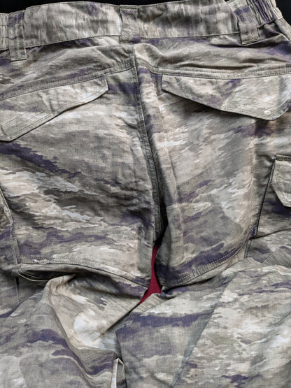 O.P.S. A-TACS Camo Combat Pants w/ Knee Pads Medium Long Excellent Condition ATACS (fc06-GUA101)