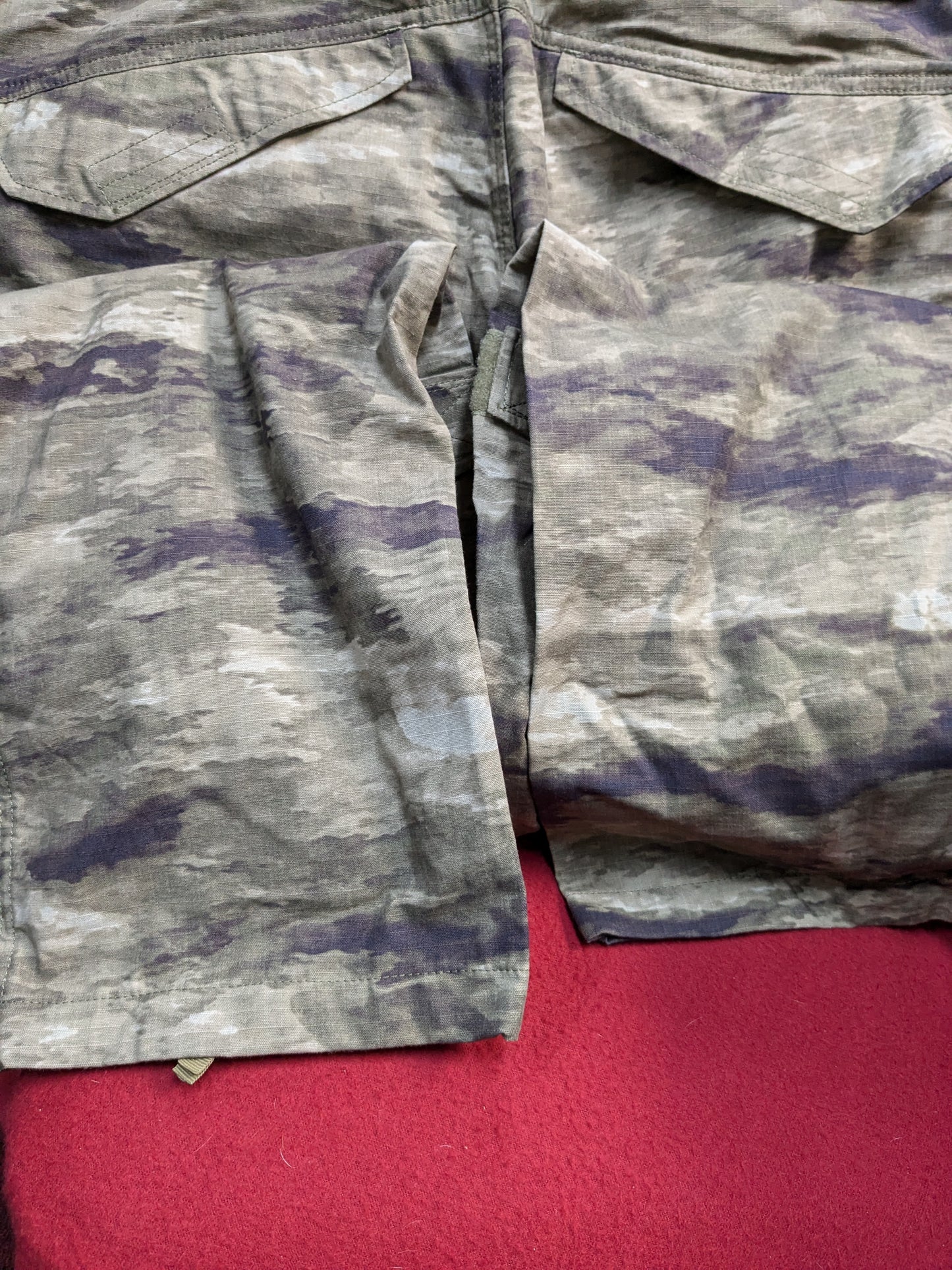 O.P.S. A-TACS Camo Combat Pants w/ Knee Pads Medium Long Excellent Condition ATACS (fc06-GUA101)