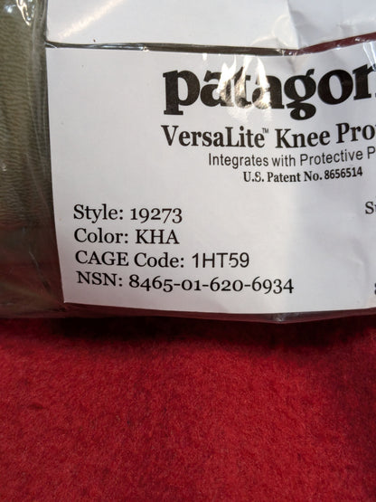 NOS Patagonia VersaLite Combat Knee Pads Khaki 6934 (a24- da9-GUA111)