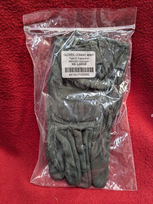 NOS Set of US Army XX-Large HWI Goatskin Kevlar Hot Weather Combat Gloves (40cr- cb2-GUA124)