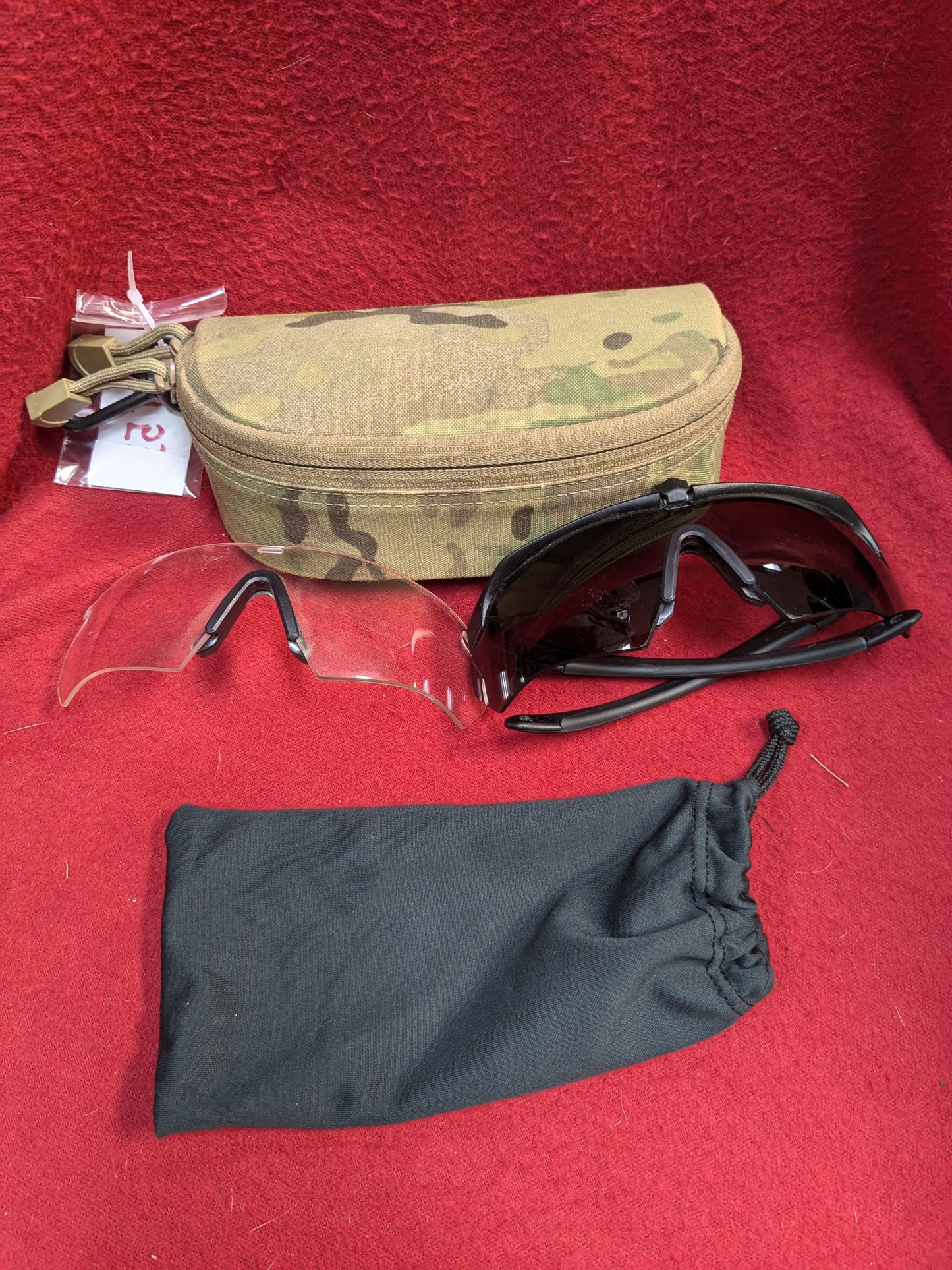 US Army ESS Crossbow APEL Ballistic Dark/Clear Lens Set Used ( ab01-PET53)