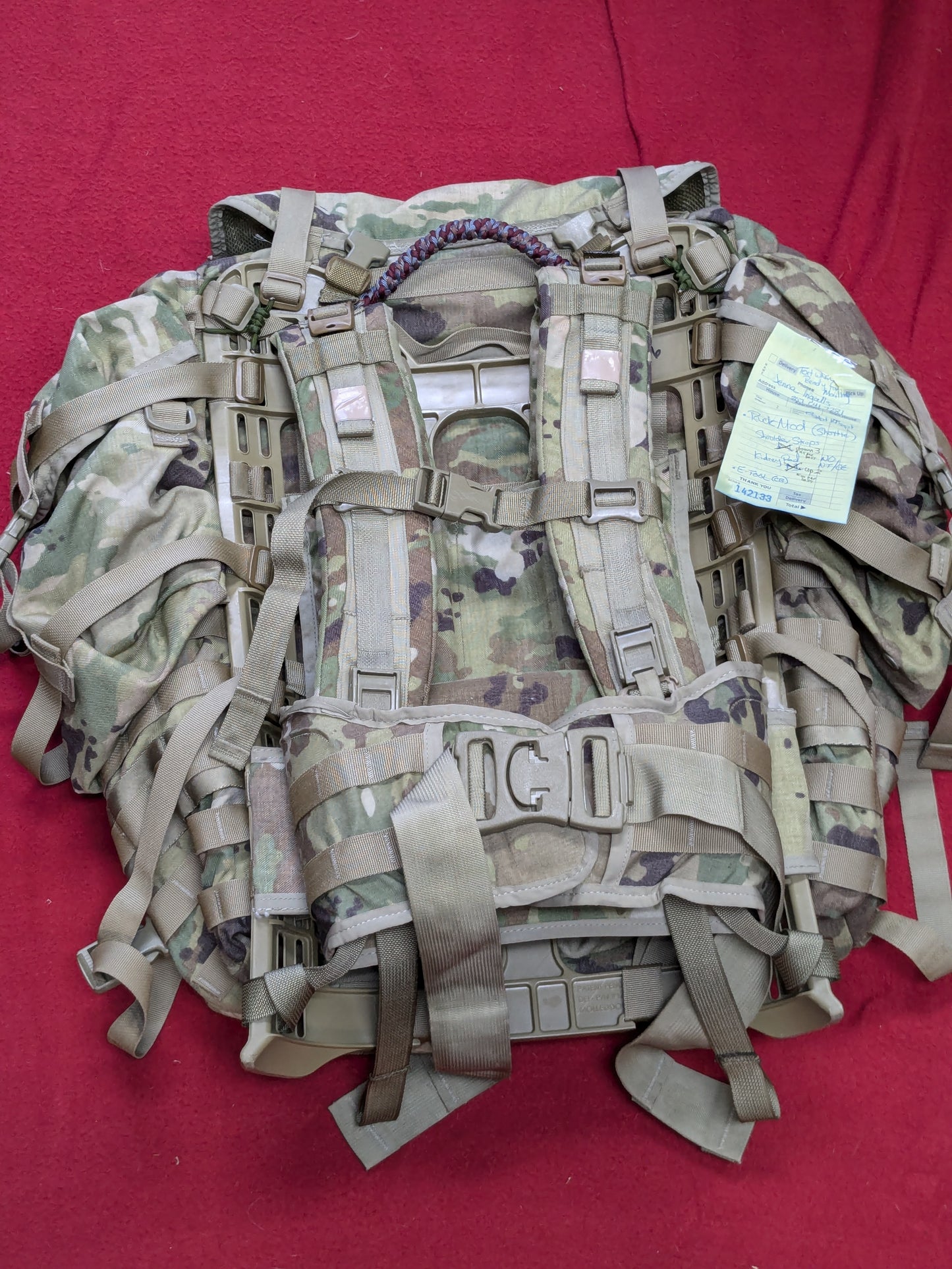 "Ranger Ready' OCP Large Molle II Ruck w/ The Gibson Mod w/ Name Tape & Cat Eyes CUSTOM ORDER (INGALLS)