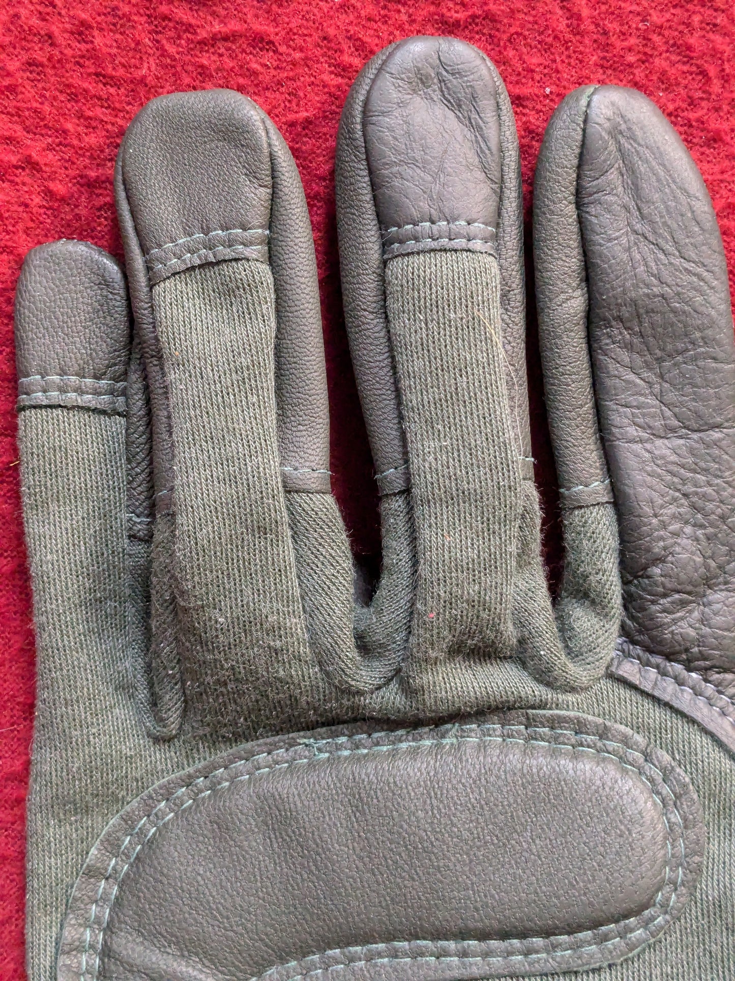 NOS Set of US Army XX-Large HWI Goatskin Kevlar Hot Weather Combat Gloves (40cr- cb2-PET95)