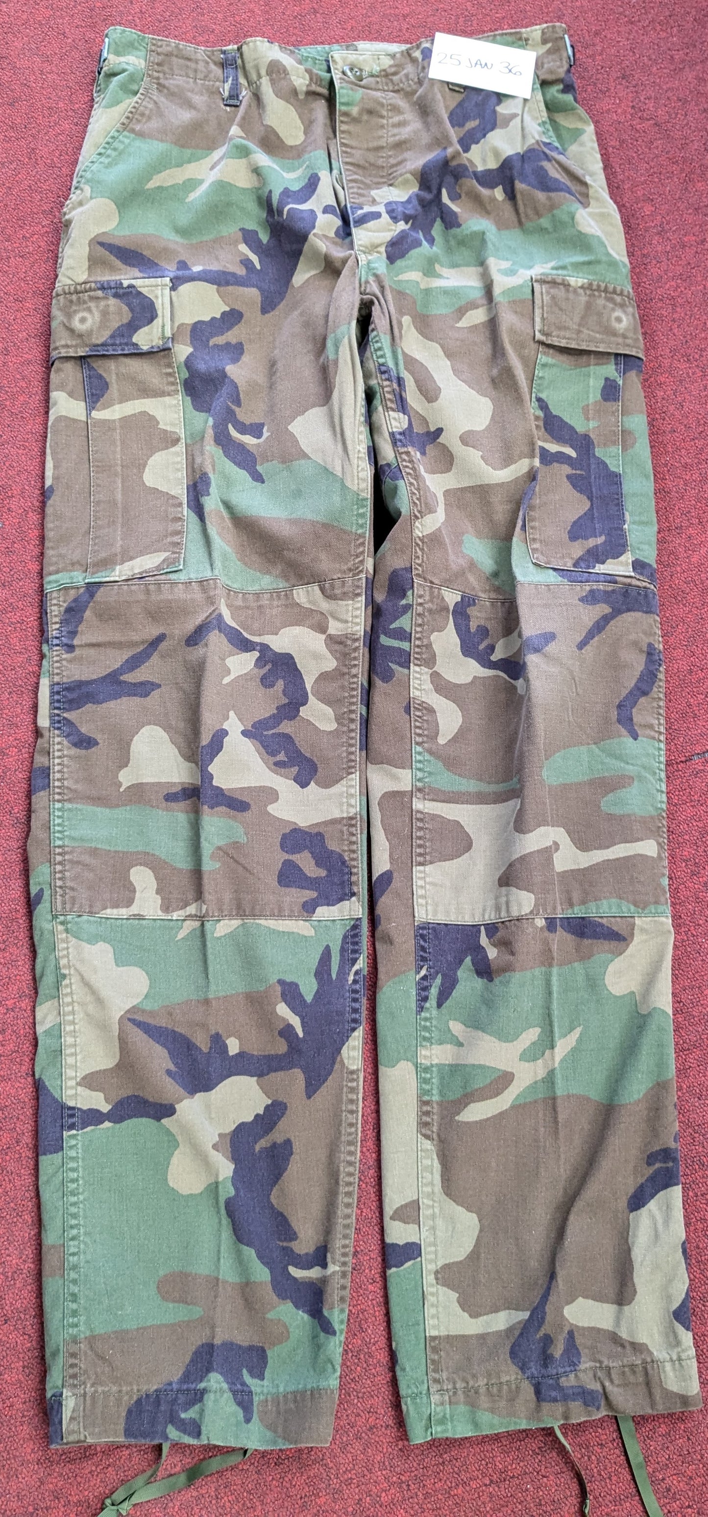 USGI Medium Long BDU Woodland Camouflage Tactical Pants Trousers (db08-25jan36)