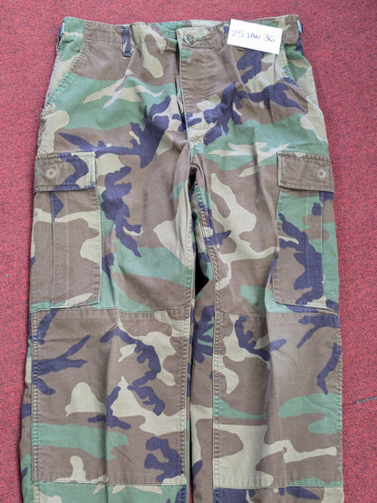 USGI Medium Long BDU Woodland Camouflage Tactical Pants Trousers (db08-25jan36)