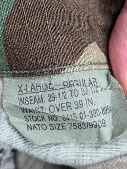 USGI X-Large Regular BDU Woodland Camouflage Tactical Pants Trousers (db08-25jan39)