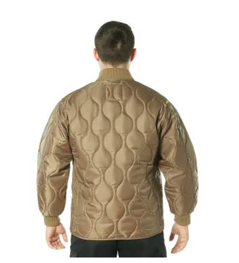 10445XL X-Large 'Woobie Smoker Jacket' Coyote Field Jacket Liner w/ Buttons, Cuffs, Pockets (gtt)