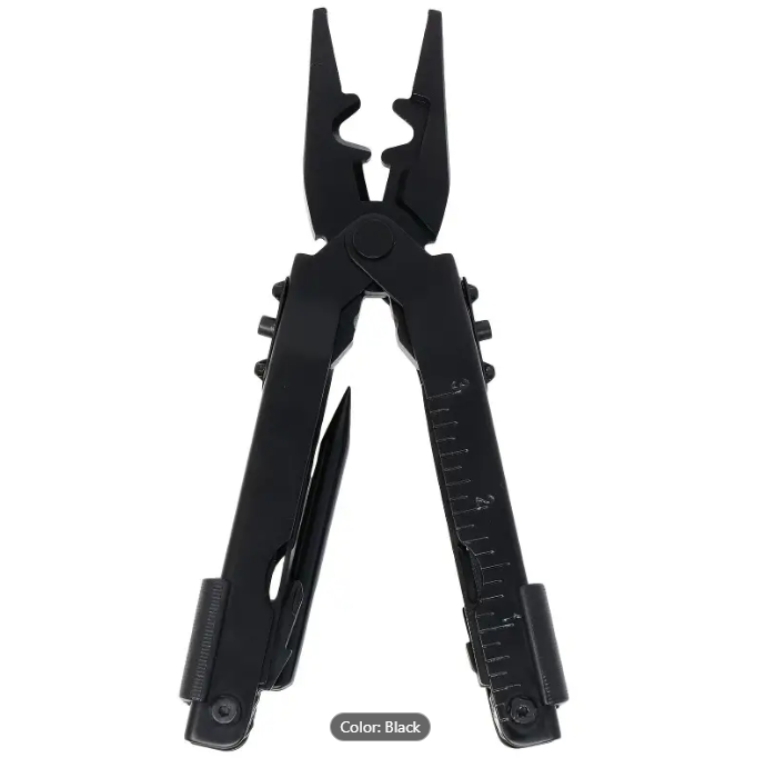 Black Multi-tool with Case Extendable Multitool 13-in-1 (gtt)