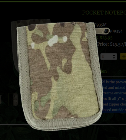 Multicam 3x5 Waterproof Cover Pocket (C935M)