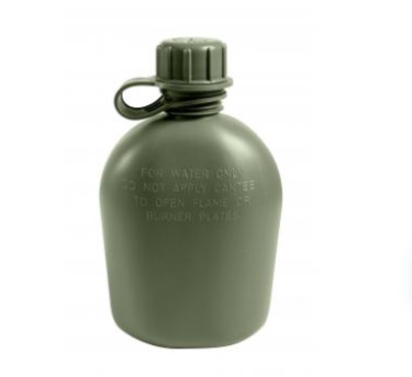 1Qt Canteen OD Genuine G.I. 3 Piece 1 Quart Plastic Olive Drab (gtt)