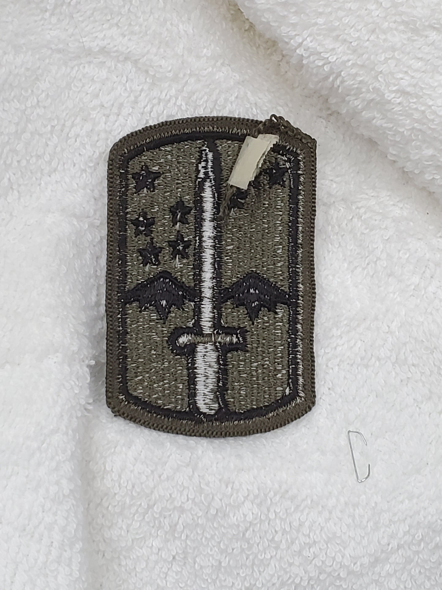 US Army 172nd Infantry Brigade Subdued Patch Sew On OD Black (bu09-172IB)