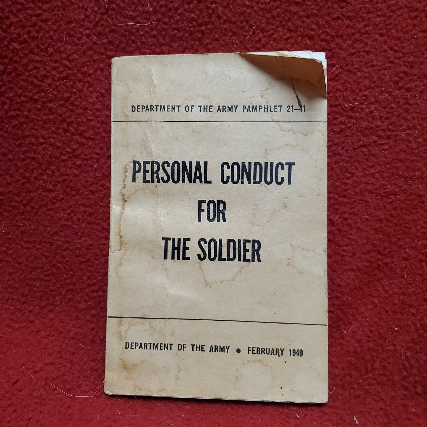 BOOK: 1949 Pamphlet 21-41 Personal Conduct (jn06)