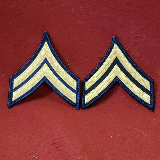 2pk US Army Dress Blue Uniform Corporal Rank Male Gold/Blue (corp1)