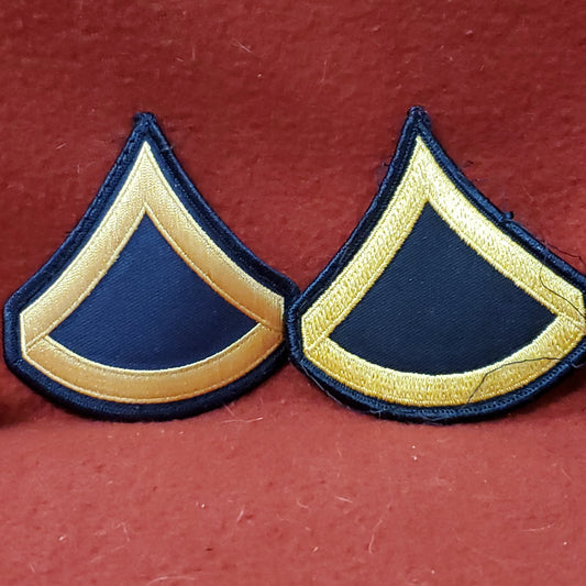 2pk US Army Dress Blue Uniform PFC Private First Class Rank Male Gold/Blue