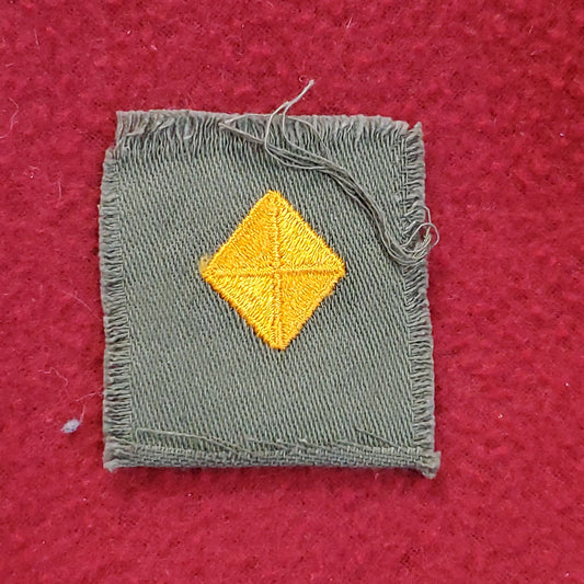 WWII Finance Corps Officer Sew on Insignia Gld/OD Vintage (v58L)