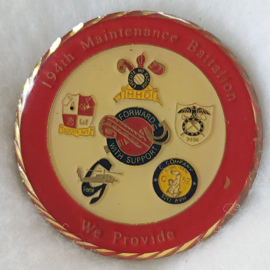 194th Maintenance Battalion Challenge Coin (E3)