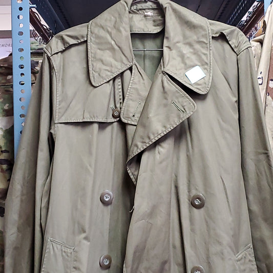 WWII Era 1944 OD Overcoat Field Jacket 35 Reg (j29E)