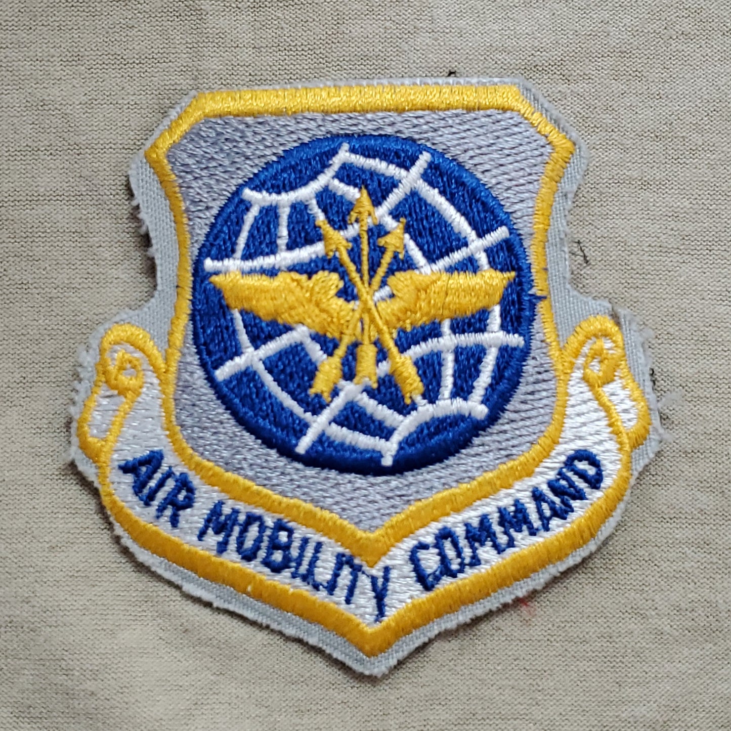 USAF Vintage Air Mobility Command Unit Crest Badge Velcro (a6b)