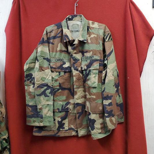 US Army Medium Regular BDU Woodland Top Jacket Excellent Condition (a10 DC4-h)