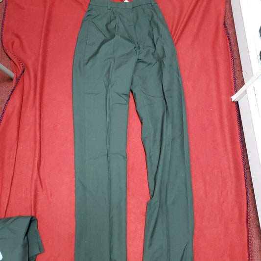 US Army Women's 8WR AG-489 Dress Green Pants Trousers (27a131)