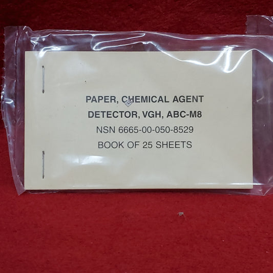 2 x Book of Chemical Agent Detector Paper VGH ABC M8 (12s32)