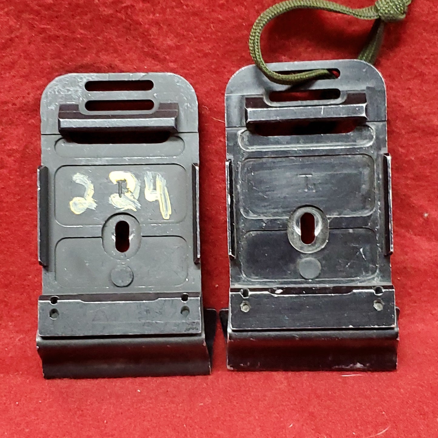 2 x US Army Base Plate Bracket ACH Rhino Mount NVG 1 Hole Shroud (29s49)