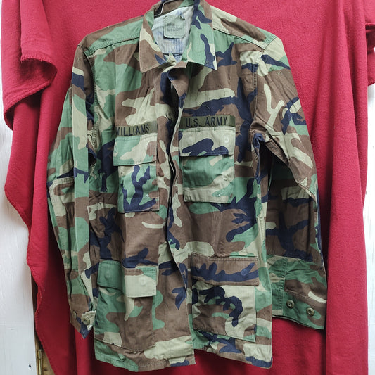 US Army MEDIUM LONG Uniform Top BDU WOODLAND Pattern (13o db14-10)