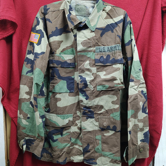 US Army MEDIUM LONG Uniform Top BDU WOODLAND Pattern (13o db14-12)