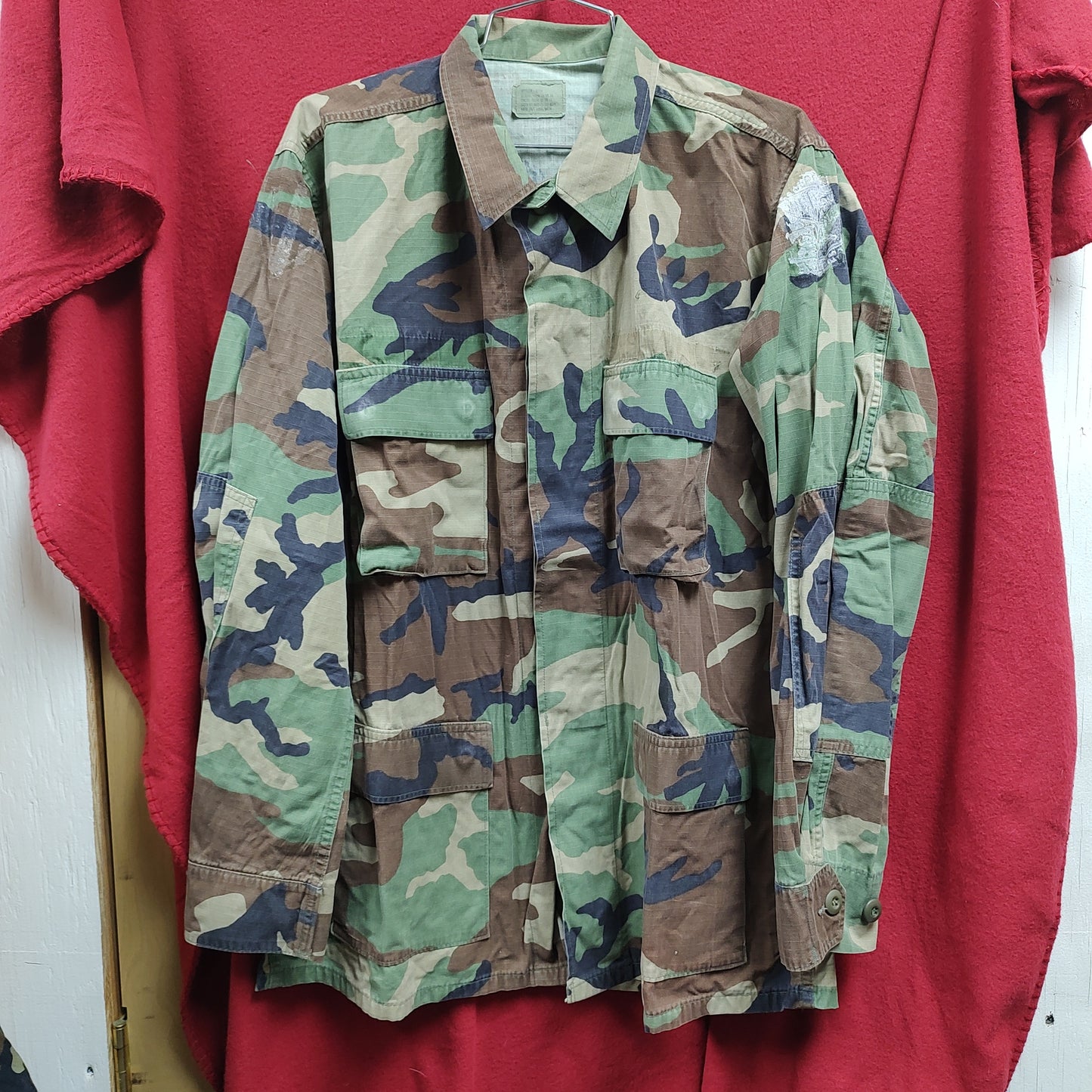 US Army MEDIUM LONG Uniform Top BDU WOODLAND Pattern (13o db14-14)