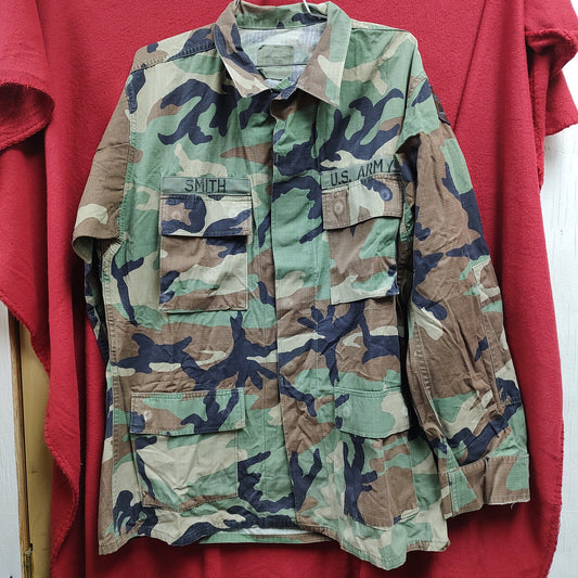 US Army MEDIUM LONG Uniform Top BDU WOODLAND Pattern (13o db14-15)