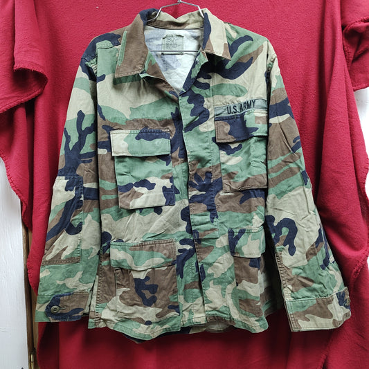 US Army MEDIUM SHORT Uniform Top BDU WOODLAND Pattern Excellent condition (14o db4-24)