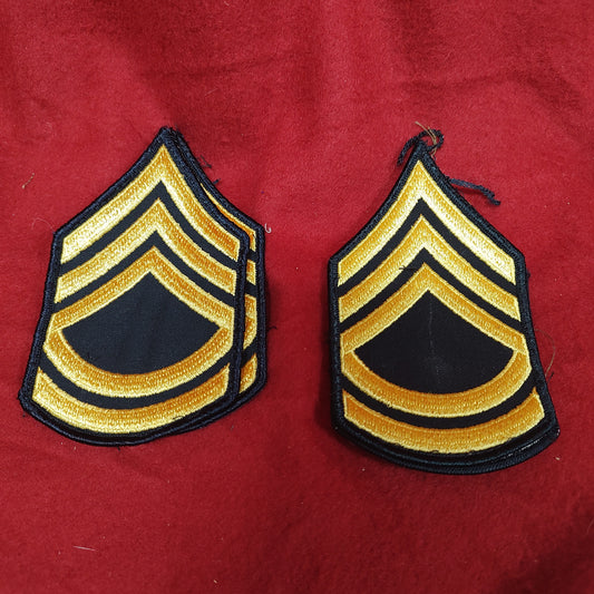 2 SETS of Male Dress Uniform SERGEANT FIRST CLASS Dress Blue Sew On (05CR3)