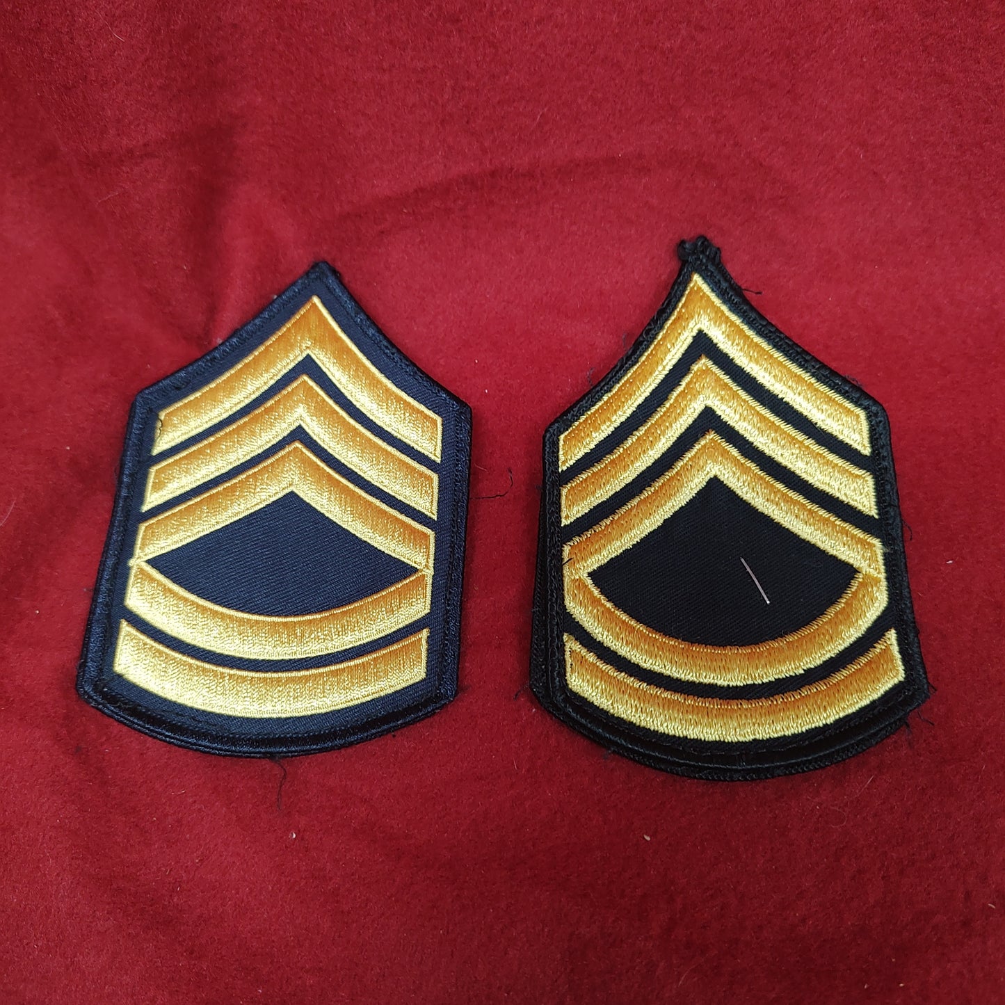 2 SETS of Male Dress Uniform SERGEANT FIRST CLASS Dress Blue Sew On (05CR4)