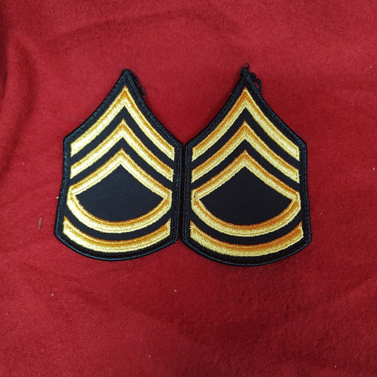 1 Pair of Female Dress Uniform SERGEANT FIRST CLASS Dress Blue Sew On (05CR5)