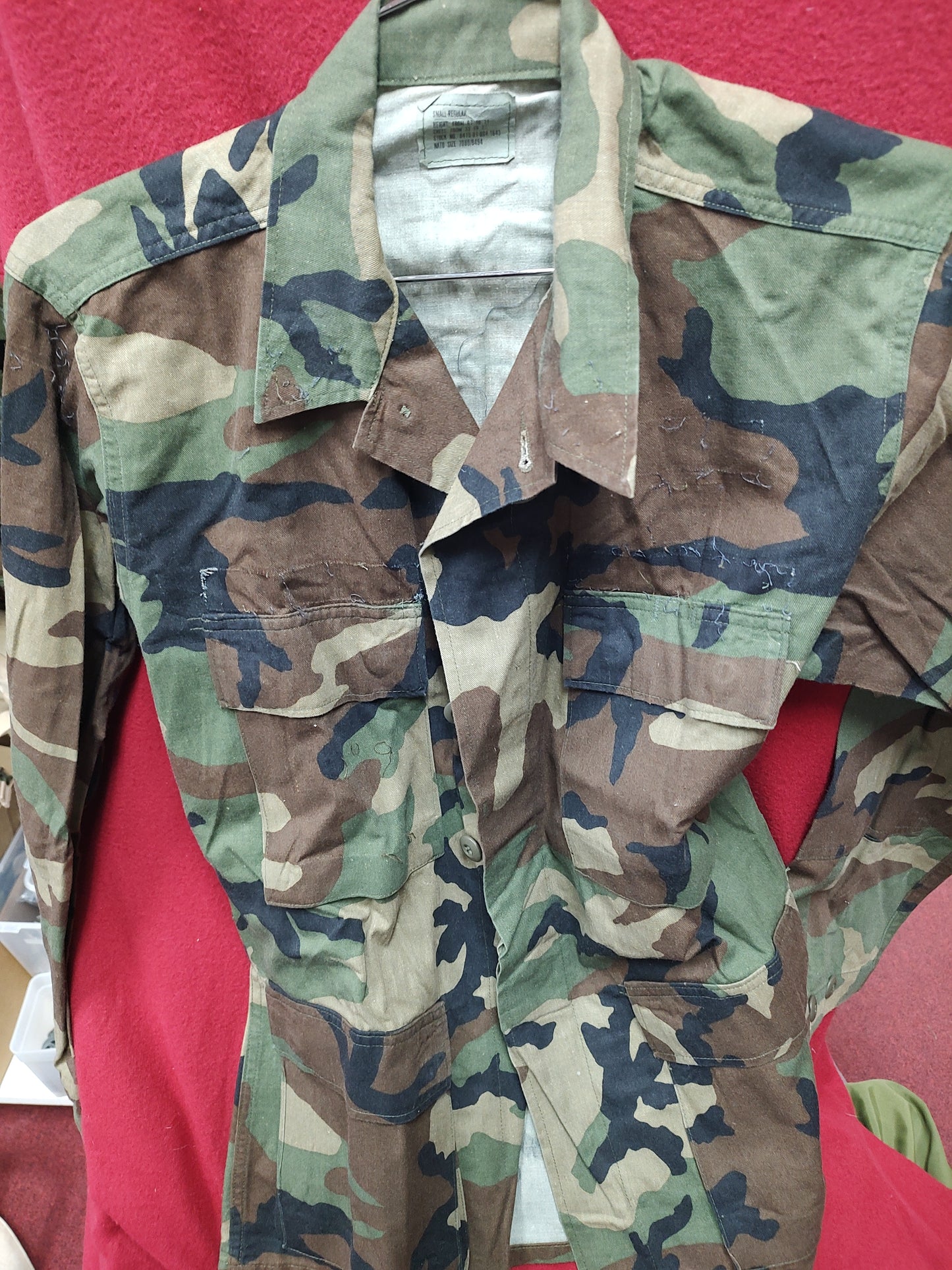 US Army SMALL REGULAR Uniform Top BDU Woodland Pattern (09CR cb5-14)