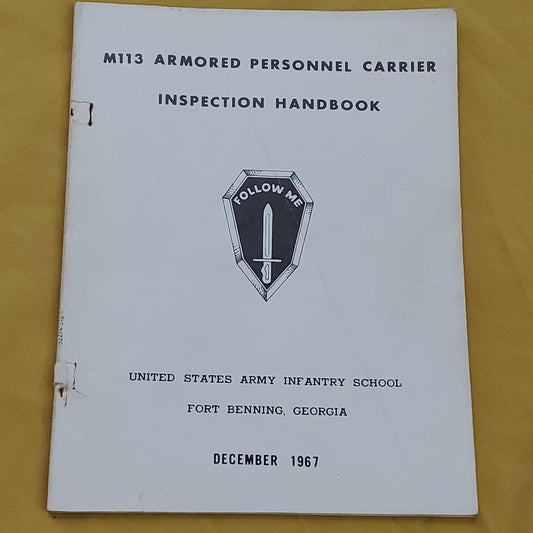 Armored Personnel Carrier Inspection Handbook Dec 1967 (30o)