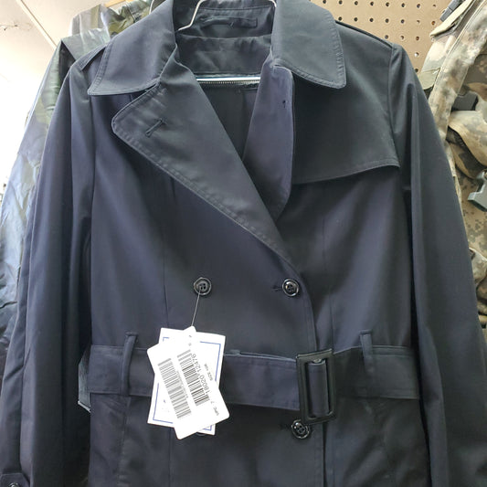 US Army All-Weather Overcoat w/ Liner Belt 10 REGULAR Woman's Trench Black (04n DC8-8gt)