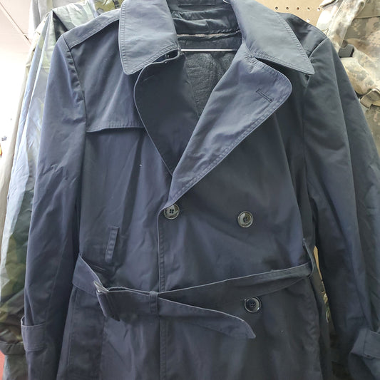 US Army All-Weather Overcoat w/ Liner Belt 40 X-SHORT Man's Trench Black (04n DC8-9gt)