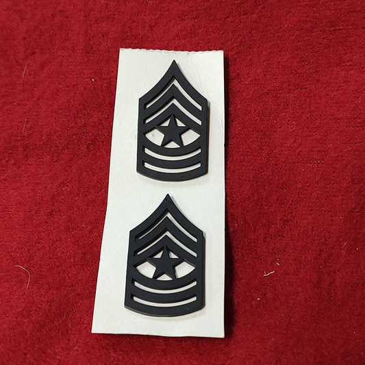 1 Pair US Army SERGEANT MAJOR E9 Badge/Pin (27CR10)