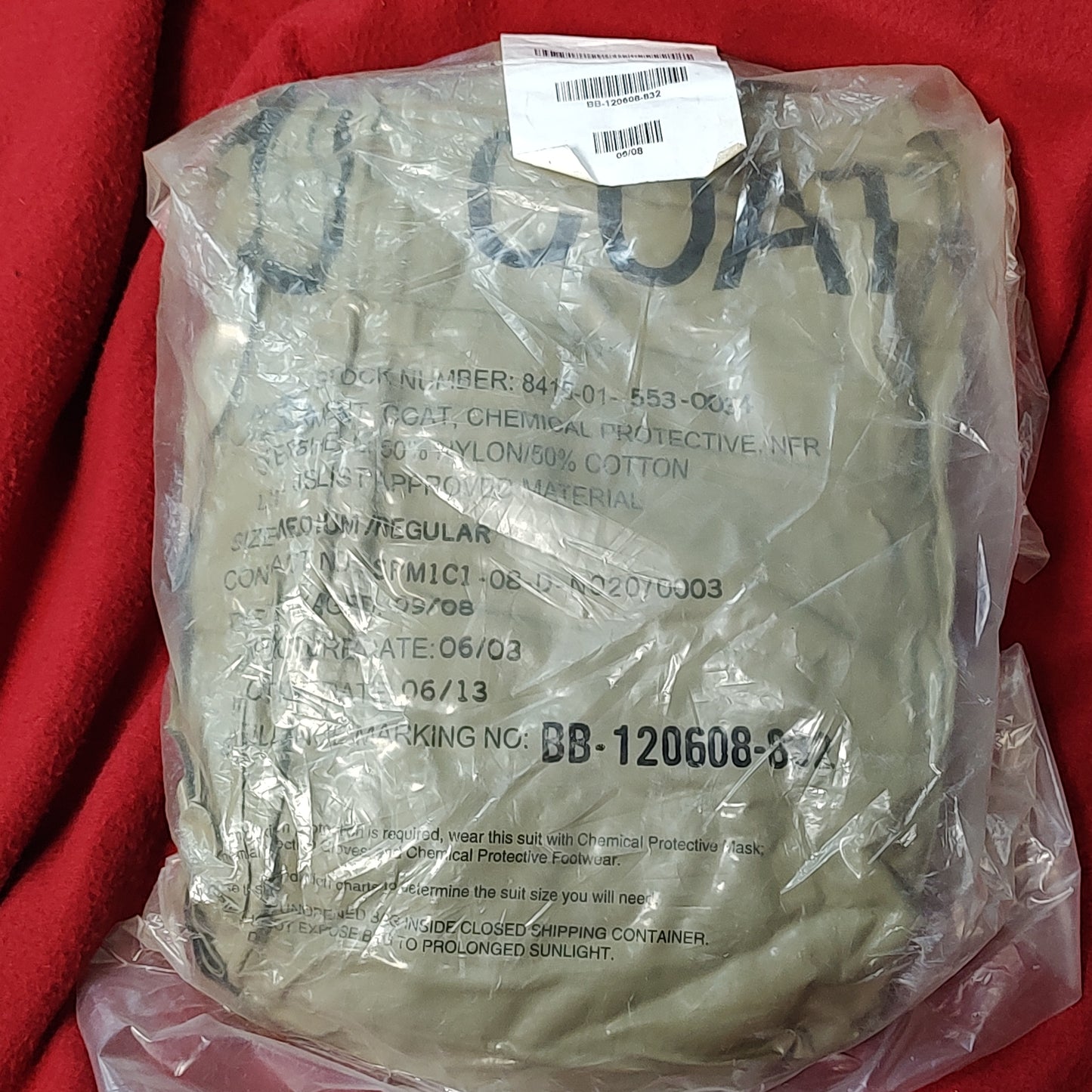 US Army ACU Digital Pattern Medium Regular Coat Jacket Chemical Protective CBRN JLIST (30CR3)