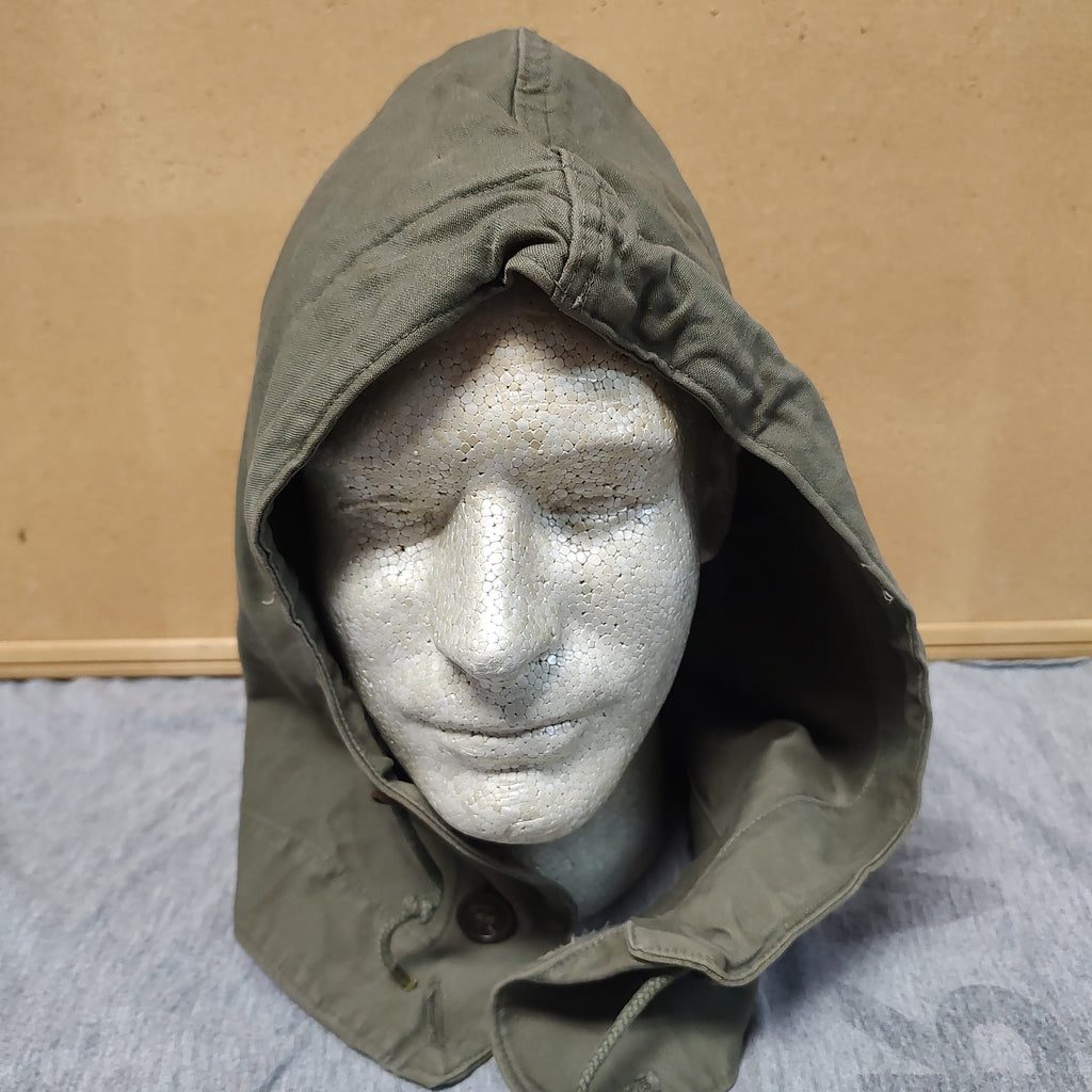 VINTAGE US Army Hood for Field Jacket M-1943 WWII World War II Olive Green  (m1943)