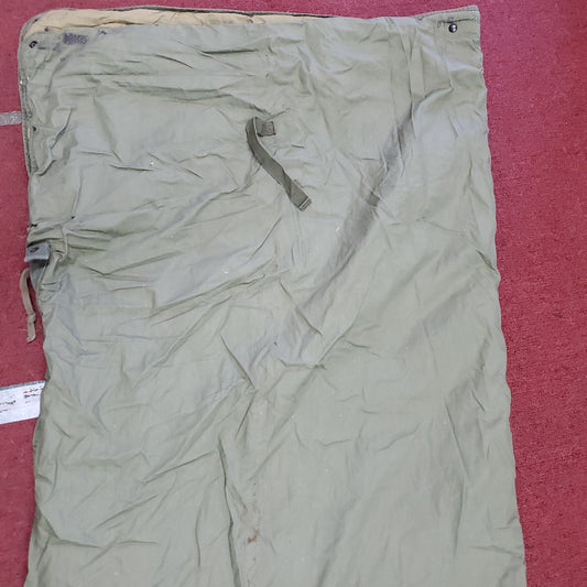 VINTAGE US Army Feather Filled Olive Green Sleeping Bag (12n 44cr-8)