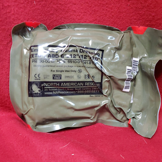 NAR Emergency Trauma Dressing Abdomimal 6" x 12" x 12" x 70" Exp 02-2021 (01d ifak-12)