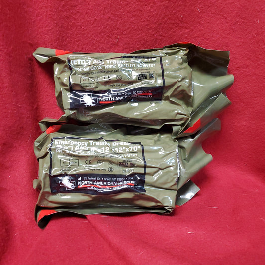 '- 2 PACK - NAR Emergency Trauma Dressing Abdomimal 6"x12"x12"x70" Exp 02-2023 (ETD)