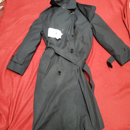 NWT US Army Army Female 12 Short All-Weather Black Overcoat ASU Black Excellent Condition (02g jn-6)